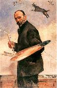 Self-portrait from palette